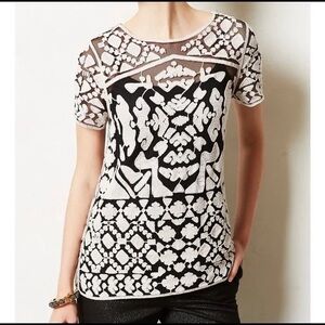 Everleigh • NWOT Sheer Lace Blouse